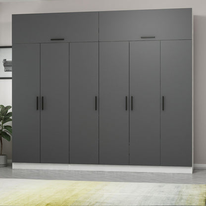 Ντουλάπα 270x255x52 εκ Ανθρακί 506MNR2882