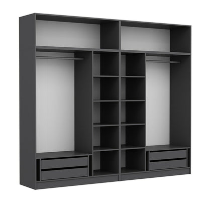 Ντουλάπα 270x235x52 εκ Ανθρακί 506MNR2883