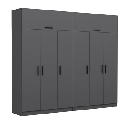 Ντουλάπα 270x255x52 εκ Ανθρακί 506MNR2884
