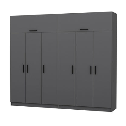 Ντουλάπα 270x255x52 εκ Ανθρακί 506MNR2884