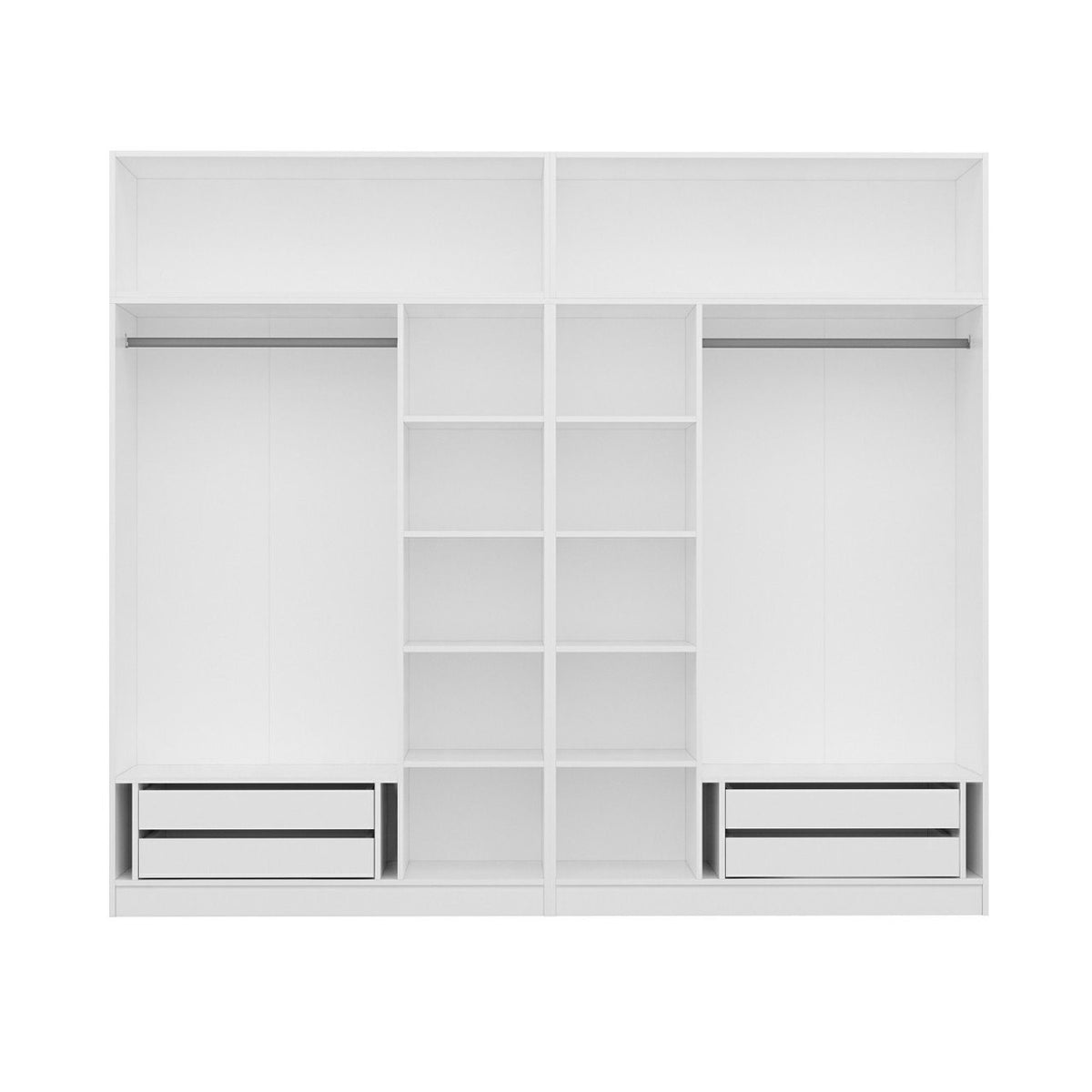 Ντουλάπα 270x235x52 εκ Λευκό 506MNR2891