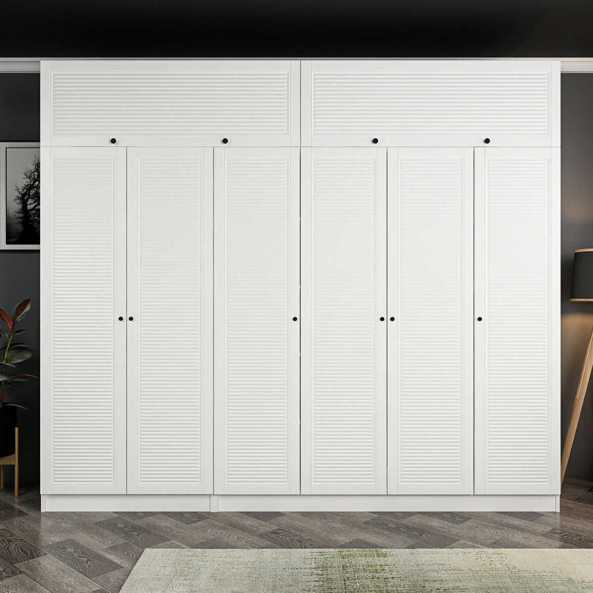 Ντουλάπα 270x190x52 εκ Λευκό 506MNR2902