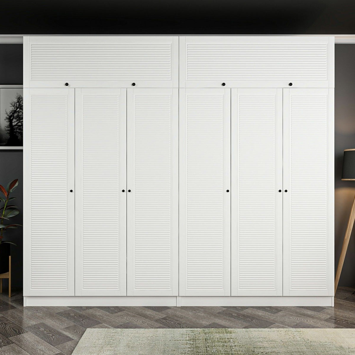 Ντουλάπα 270x210x52 εκ Λευκό 506MNR2905