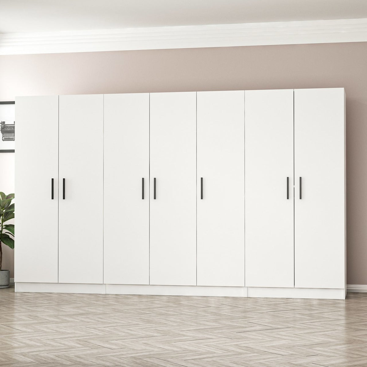 Ντουλάπα 315x210x52 εκ Λευκό 506MNR2924