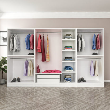 Ντουλάπα 315x210x52 εκ Λευκό 506MNR2924