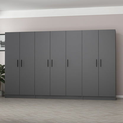 Ντουλάπα 315x190x52 εκ Ανθρακί 506MNR2951