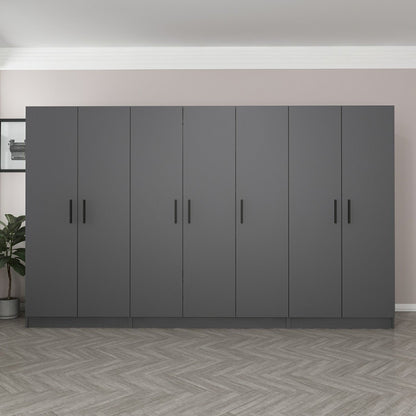 Ντουλάπα 315x210x52 εκ Ανθρακί 506MNR2952