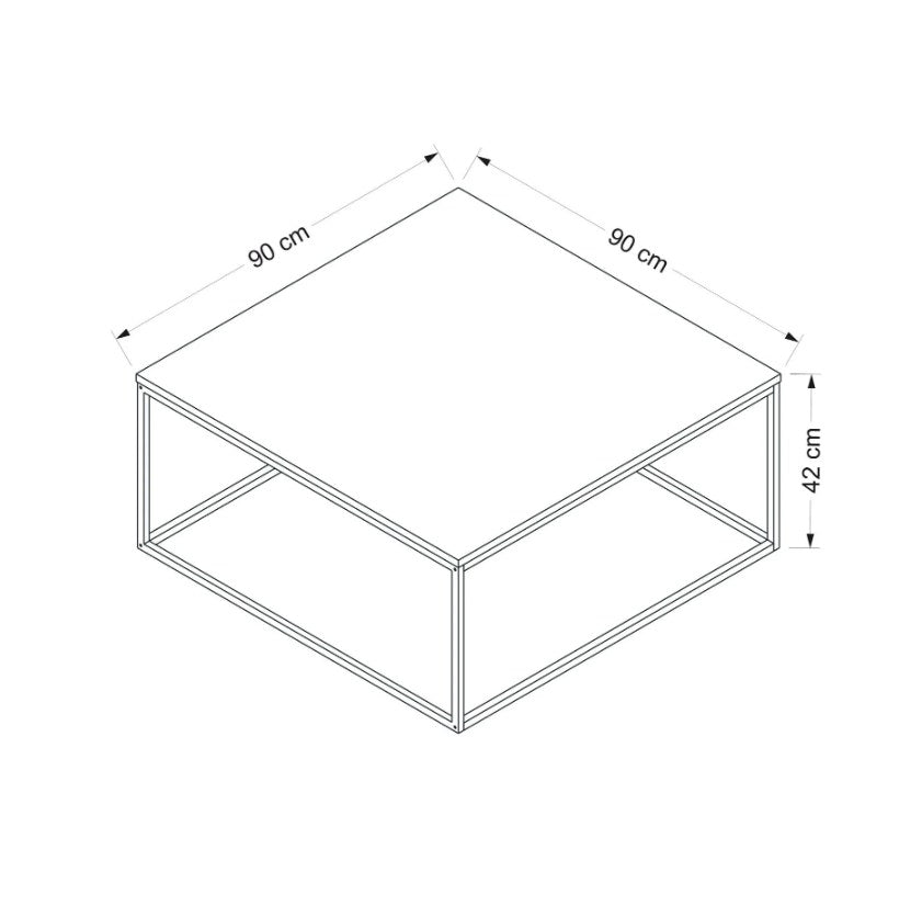 Τραπεζάκι Σαλονιού Λευκό 90 x 90 x 42 εκ GR506MNR3423