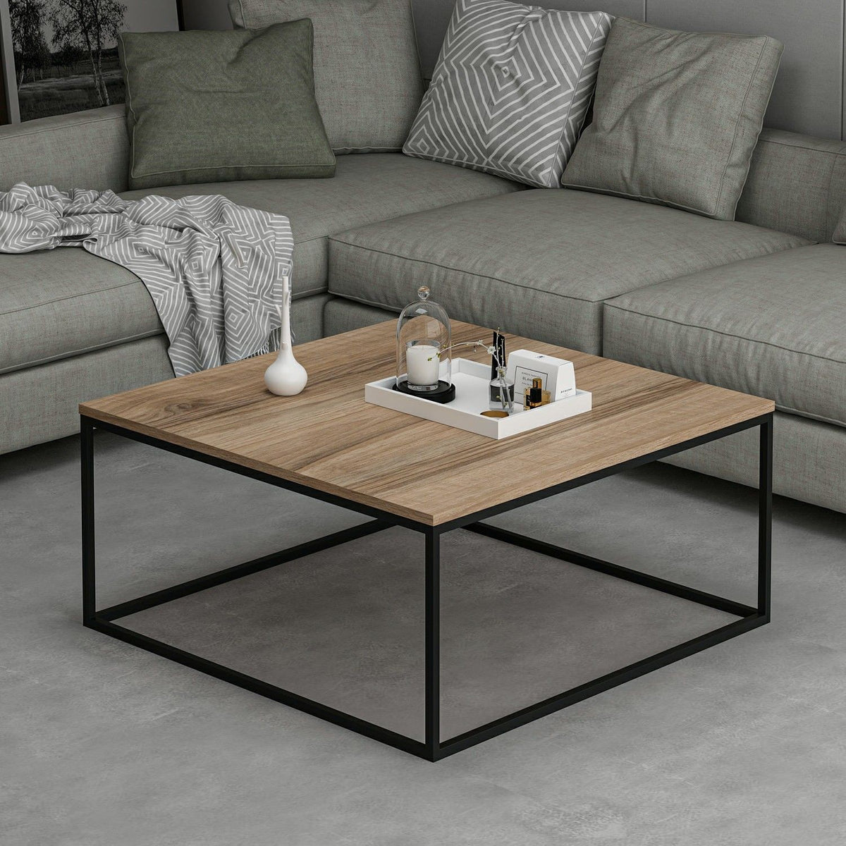 Τραπεζάκι Σαλονιού Dore 90 x 90 x 42 εκ GR506MNR3424