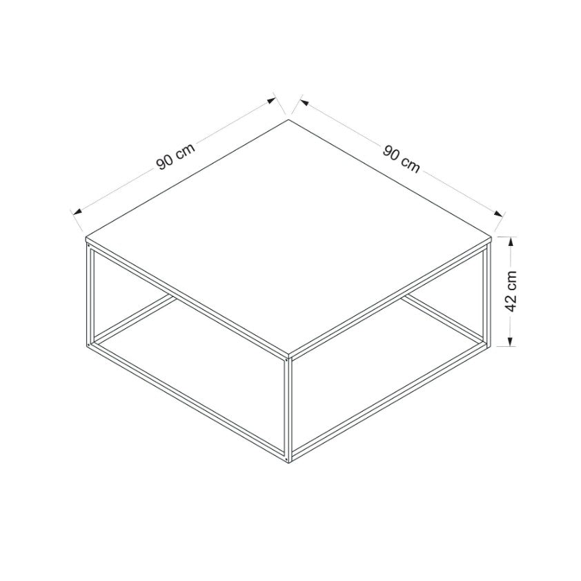 Τραπεζάκι Σαλονιού Dore 90 x 90 x 42 εκ GR506MNR3424
