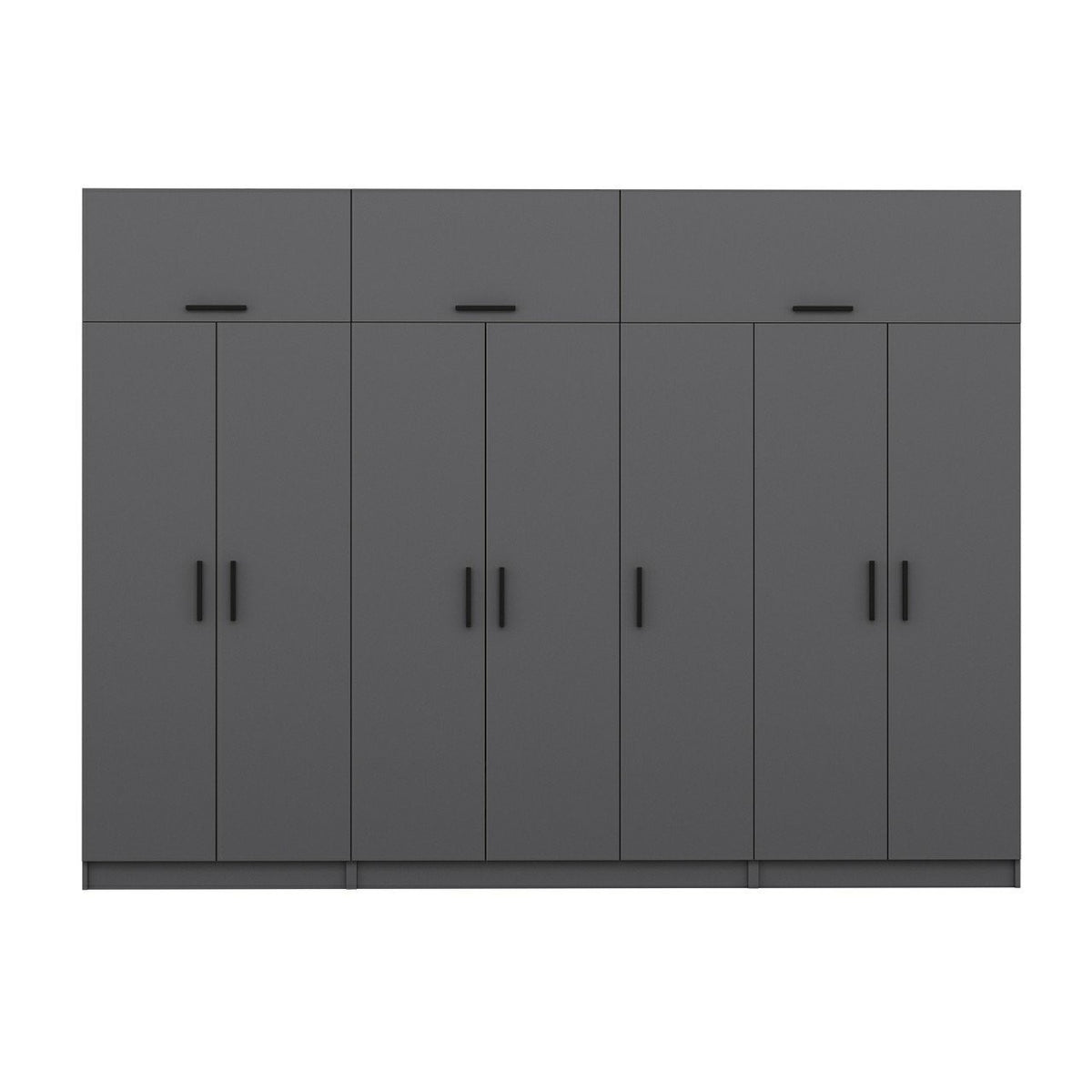 Ντουλάπα 315x255x52 εκ Ανθρακί 506MNR3544