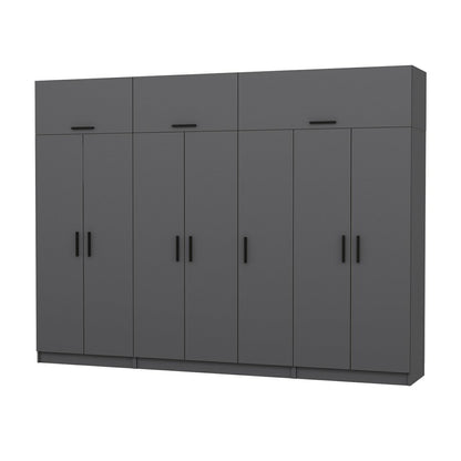 Ντουλάπα 315x255x52 εκ Ανθρακί 506MNR3544
