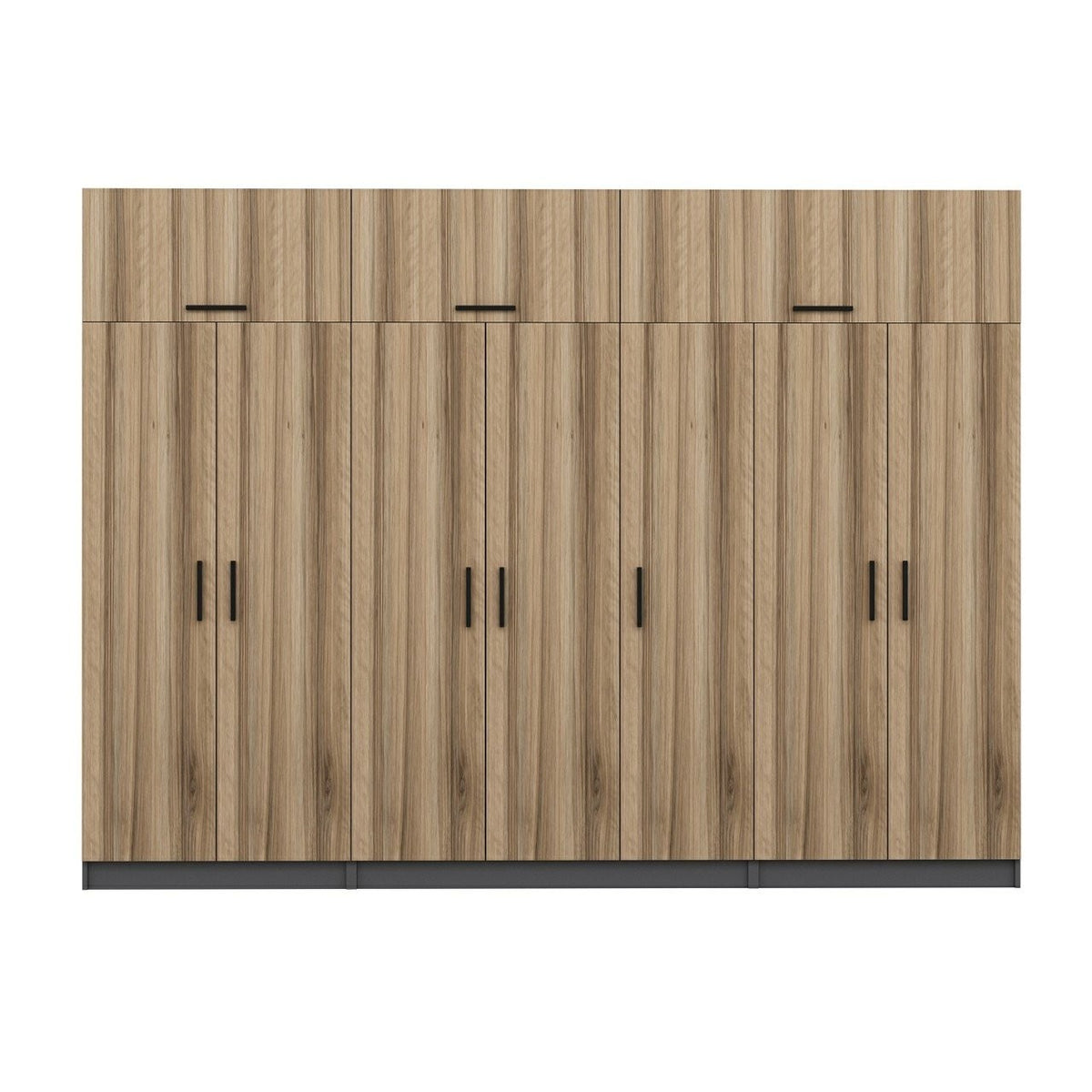 Ντουλάπα 315x235x52 εκ Walnut Anthracite 506MNR3545