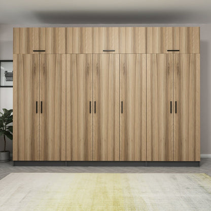 Ντουλάπα 315x255x52 εκ Walnut Anthracite 506MNR3546
