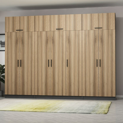 Ντουλάπα 315x255x52 εκ Walnut Anthracite 506MNR3546