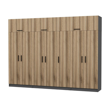 Ντουλάπα 315x255x52 εκ Walnut Anthracite 506MNR3546