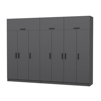 Ντουλάπα 315x235x52 εκ Ανθρακί 506MNR3561