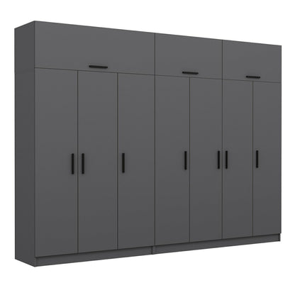 Ντουλάπα 315x255x52 εκ Ανθρακί 506MNR3562