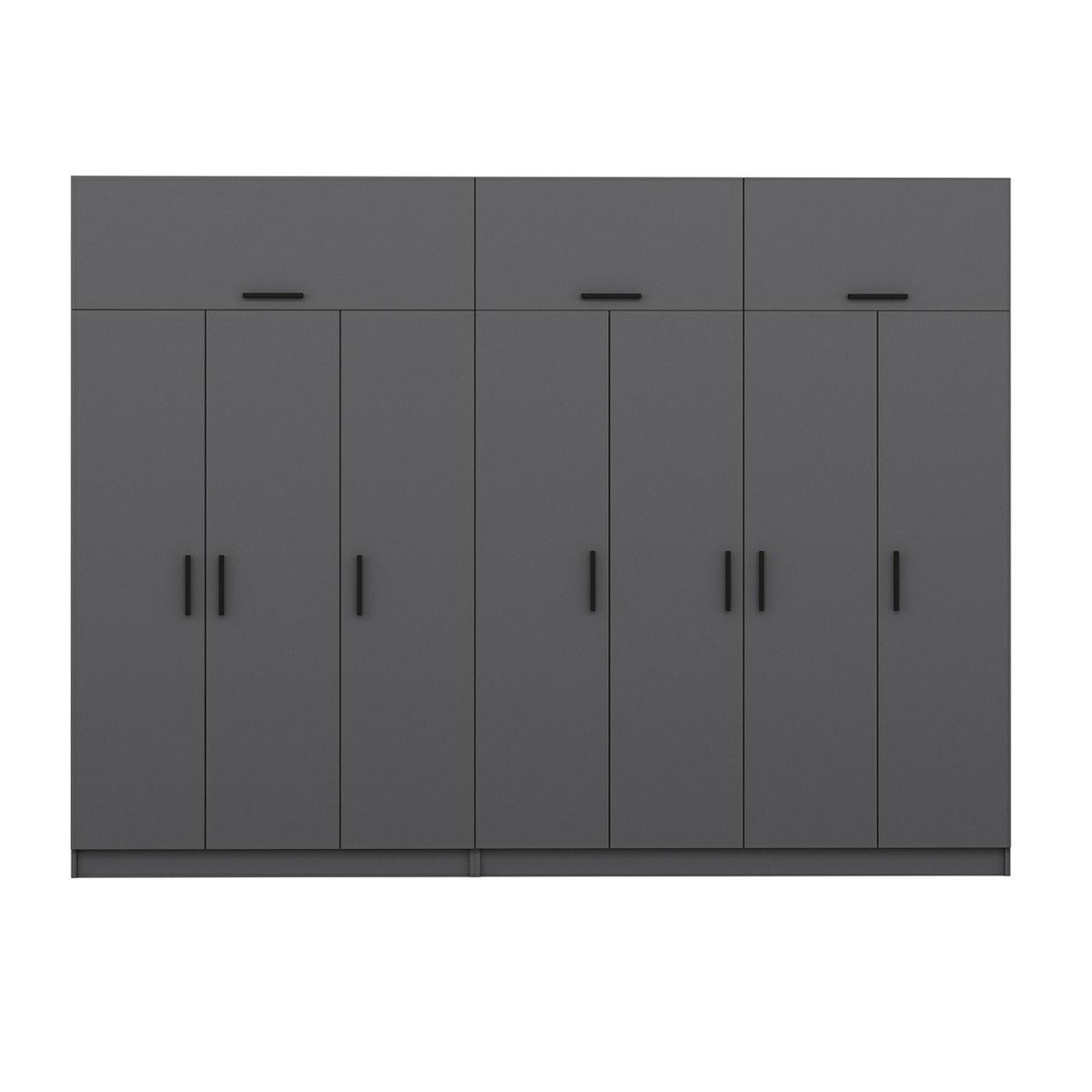Ντουλάπα 315x255x52 εκ Ανθρακί 506MNR3562