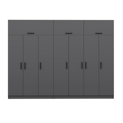 Ντουλάπα 315x255x52 εκ Ανθρακί 506MNR3562
