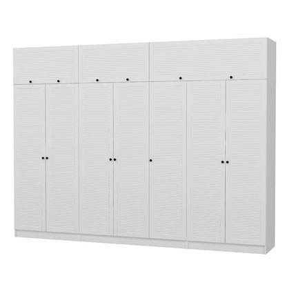 Ντουλάπα 315x255x52 εκ Λευκό 506MNR3598