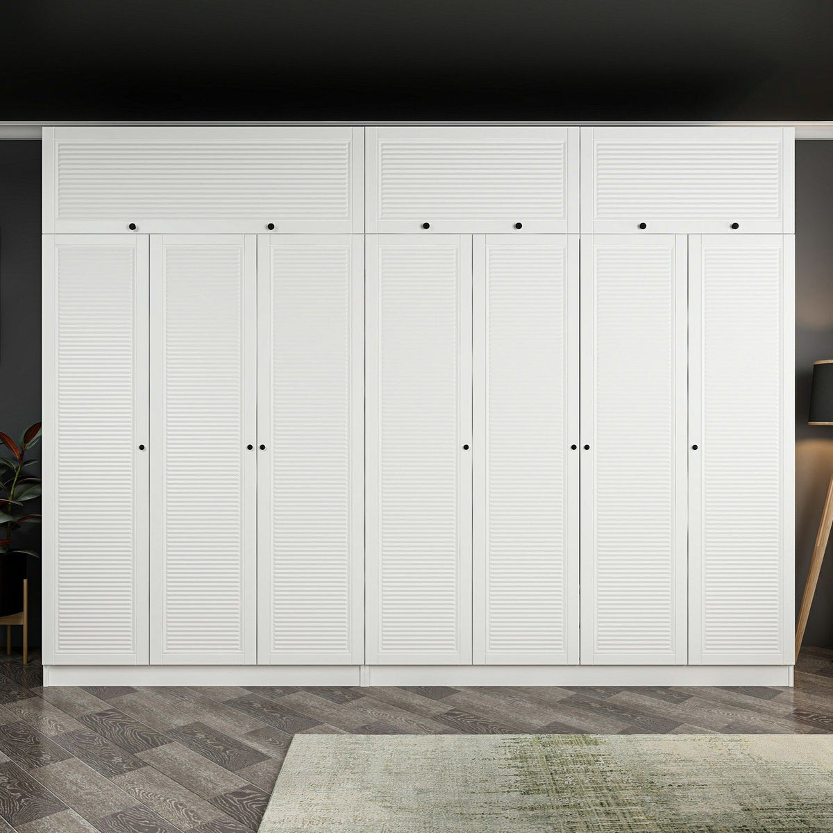 Ντουλάπα 315x255x52 εκ Λευκό 506MNR3600