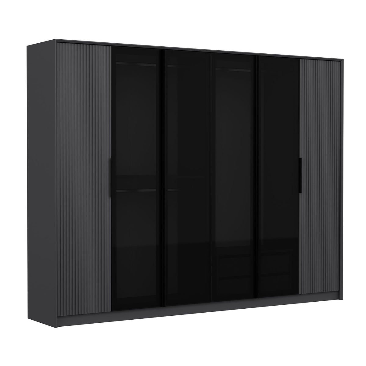 Ντουλάπα 274x210x52 εκ Ανθρακί 506MNR3727