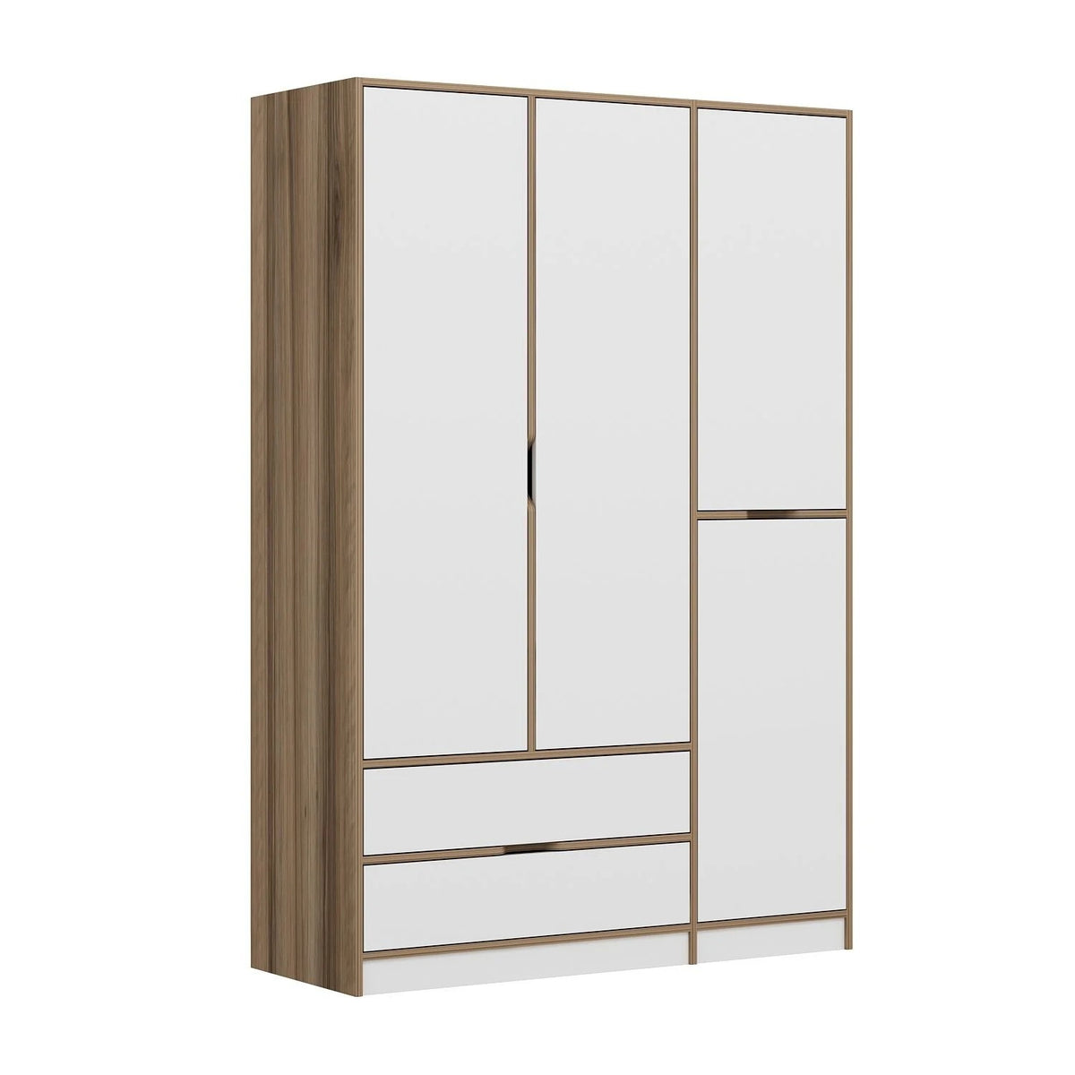 Ντουλάπα 140x208x52 εκ White Dore 506MNR3730