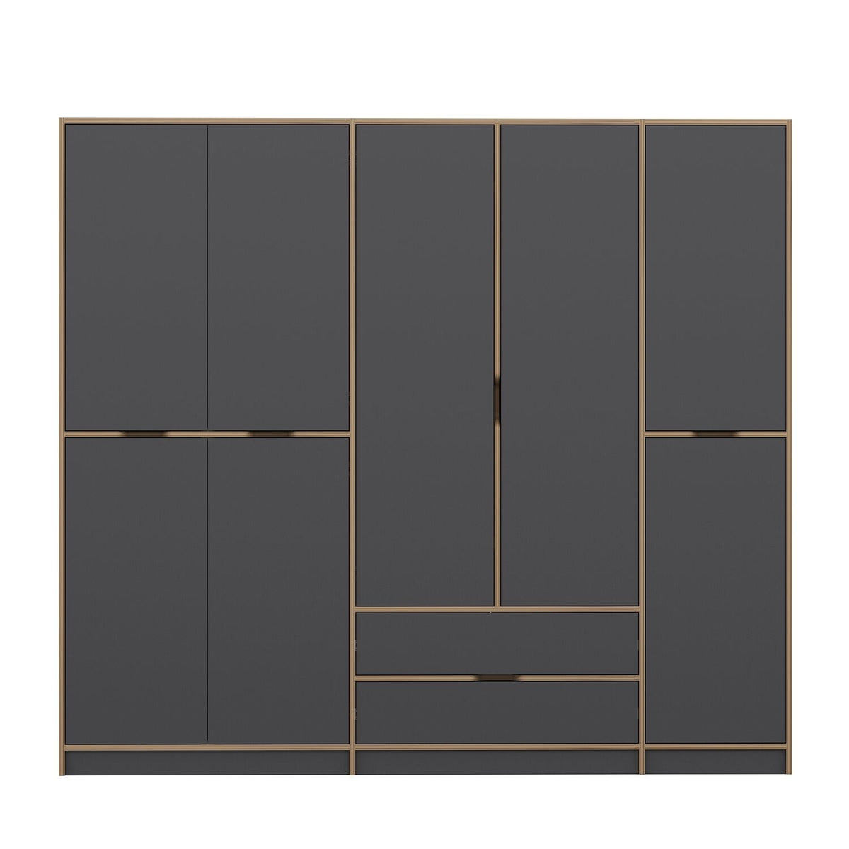 Ντουλάπα 232x208x52 εκ Anthracite Dore 506MNR3731