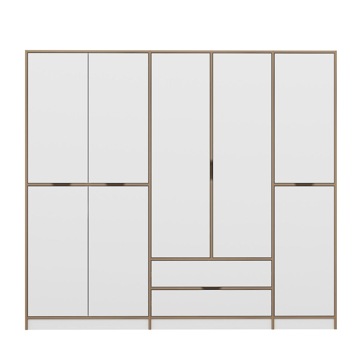 Ντουλάπα 232x208x52 εκ White Dore 506MNR3732