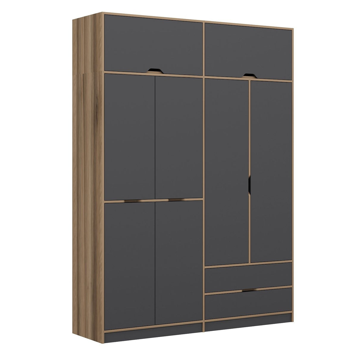 Ντουλάπα 185x253x52 εκ Anthracite Dore 506MNR3737