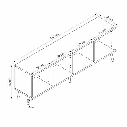 Σύνθεση Τηλεόρασης 140 × 50 × 30 Βηρυτός / Μπεζ 506MNR4502