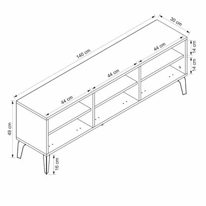 Σύνθεση Τηλεόρασης 140 × 49 × 30 Λευκό 506MNR4503