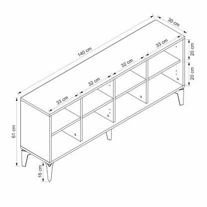 Σύνθεση Τηλεόρασης 140 × 61 × 30 Βηρυτός 506MNR4504