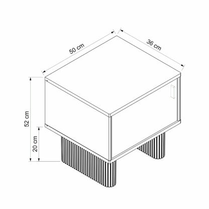 Σύνθεση Τηλεόρασης 50 × 52 × 36 Φεγγαρόπετρα / Τραβερτίνη 506MNR4516