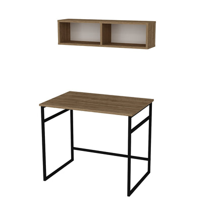 Γραφείο Υπολογιστή και Μελέτης 90x75x60 εκ. Δρυς Μαύρο | 541HDL1109