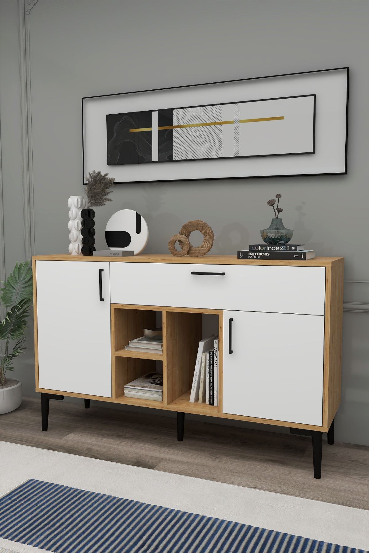 Μπουφές Sapphire Δρυς
Λευκό 135x40x83,6cm | 550ARN1354