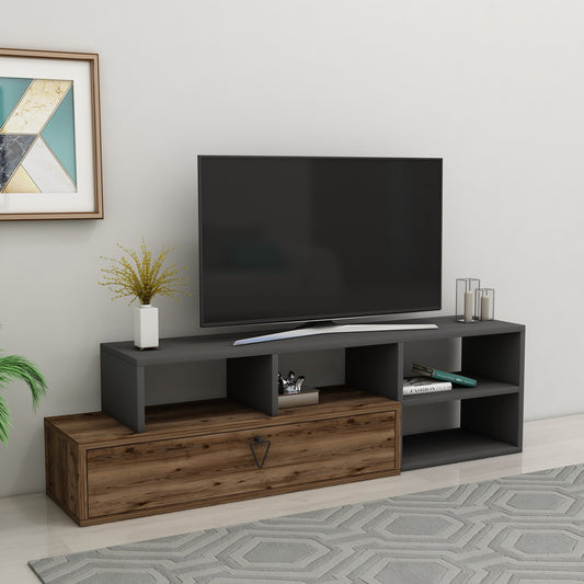 Έπιπλο Τηλεόρασης TV Βάση Σύνθεση Light Καρυδί Ανθρακί | 550ARN2189