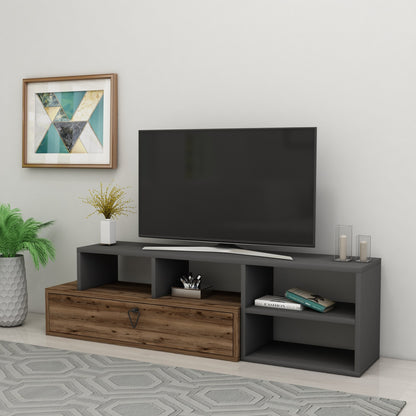 Έπιπλο Τηλεόρασης TV Βάση Σύνθεση Light Καρυδί Ανθρακί | 550ARN2189