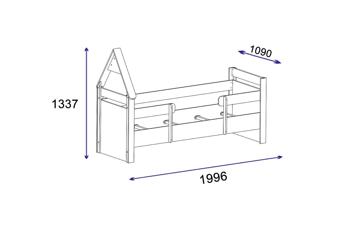 Μονό Κρεβάτι 100x200 cm σε Χρώμα Atlantic Pine & Ανθρακί με Σύγχρονο Σχεδιασμό | 550ARN2526