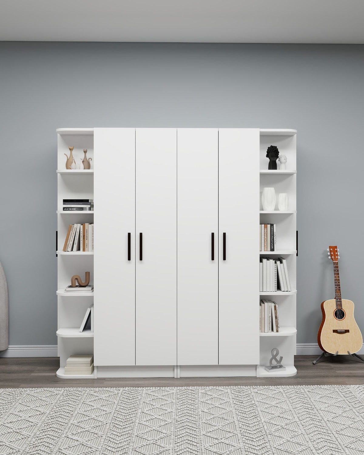 Ντουλάπα 180x181.8x50 εκ Λευκό 550ARN3164