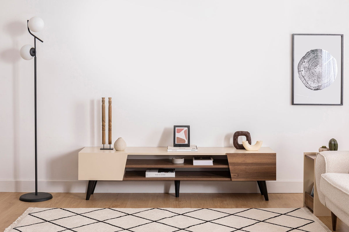 Έπιπλο Τηλεόρασης TV Βάση Σύνθεση Καρυδί Beige | 550ARN3449