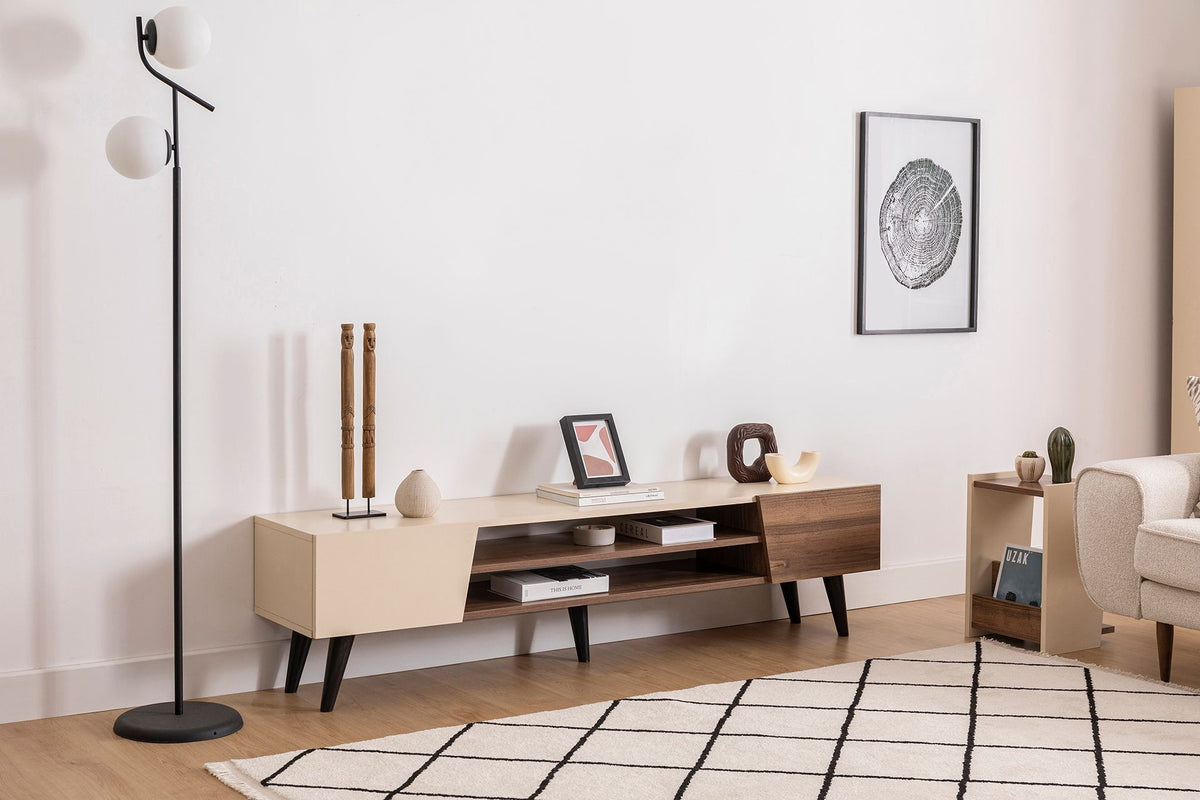 Έπιπλο Τηλεόρασης TV Βάση Σύνθεση Καρυδί Beige | 550ARN3449