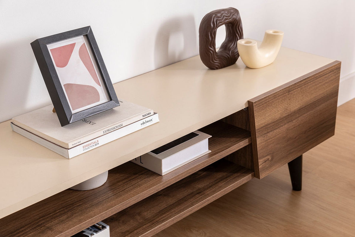 Έπιπλο Τηλεόρασης TV Βάση Σύνθεση Καρυδί Beige | 550ARN3449
