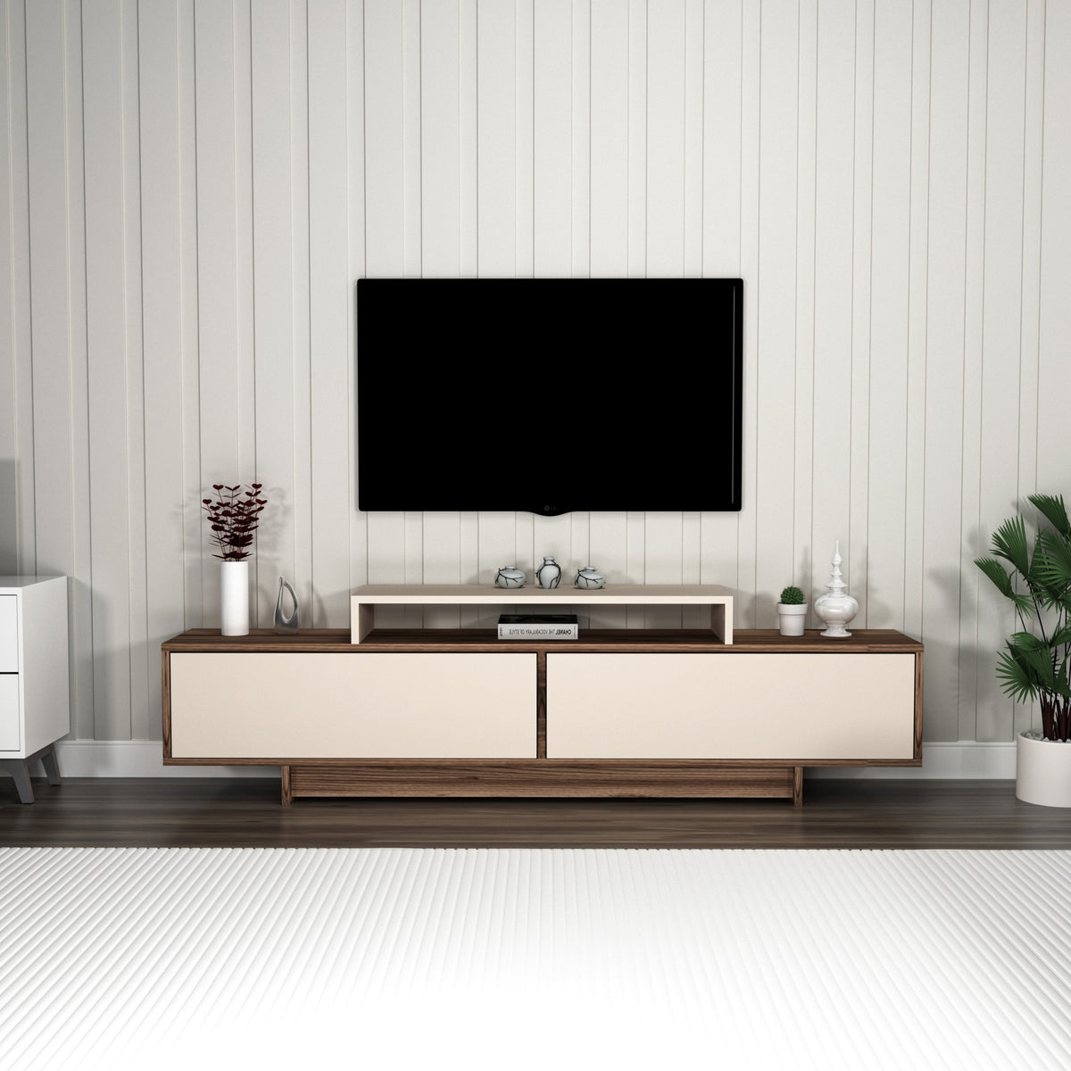 Έπιπλο Τηλεόρασης TV Βάση Σύνθεση Light Καρυδί Beige | 550ARN3466