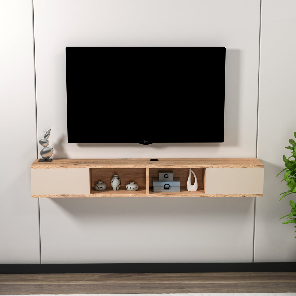 Έπιπλο Τηλεόρασης TV Βάση Σύνθεση Atlantic Pine Beige | 550ARN3468