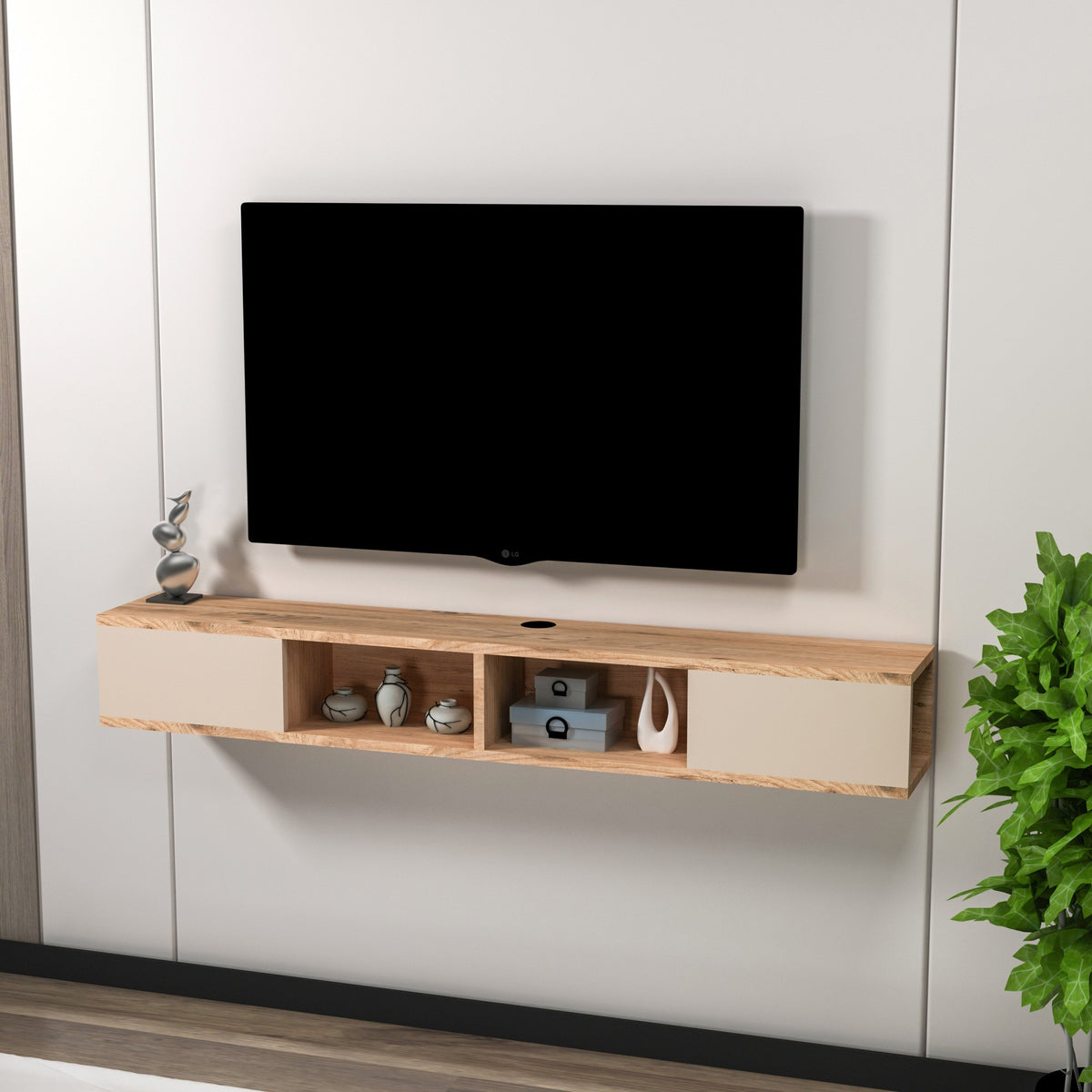Έπιπλο Τηλεόρασης TV Βάση Σύνθεση Atlantic Pine Beige | 550ARN3468