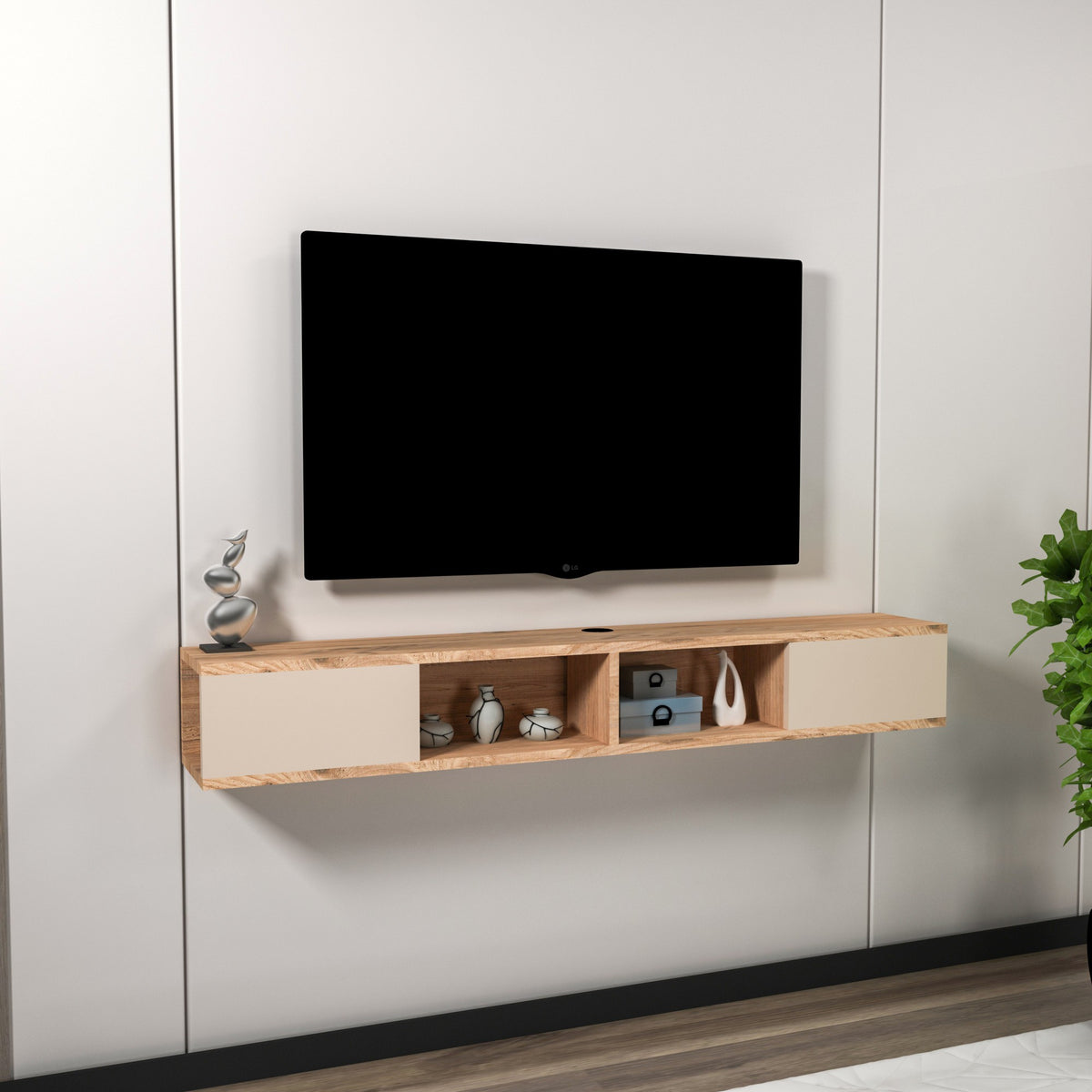 Έπιπλο Τηλεόρασης TV Βάση Σύνθεση Atlantic Pine Beige | 550ARN3468