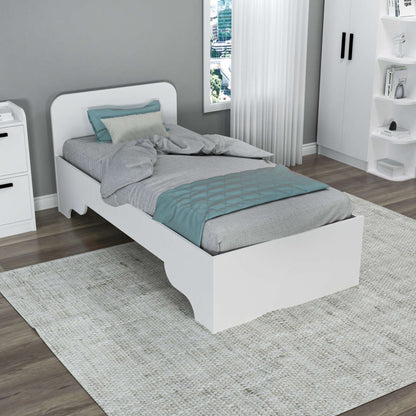 Μονό Κρεβάτι 90x190 cm σε Λευκό Χρώμα με Μίνιμαλ και Σύγχρονο Σχεδιασμό | 550ARN3519