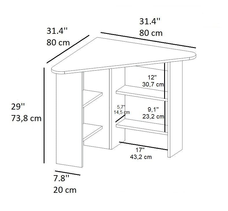 Τραπέζι Κουζίνας Νησίδα Sapphire Oak Λευκό 80x74x80 εκ 550ARN3602